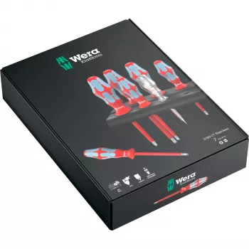 Wera 3160 i/7 Rack 05022728001 Juego de destornilladores VDE 7 pzas. punta plana/Phillips-PH (05022728001)