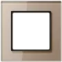 Placa embellecedora para interruptor de pared JUNG AC 581 GL CH champán cristal 84×84 mm