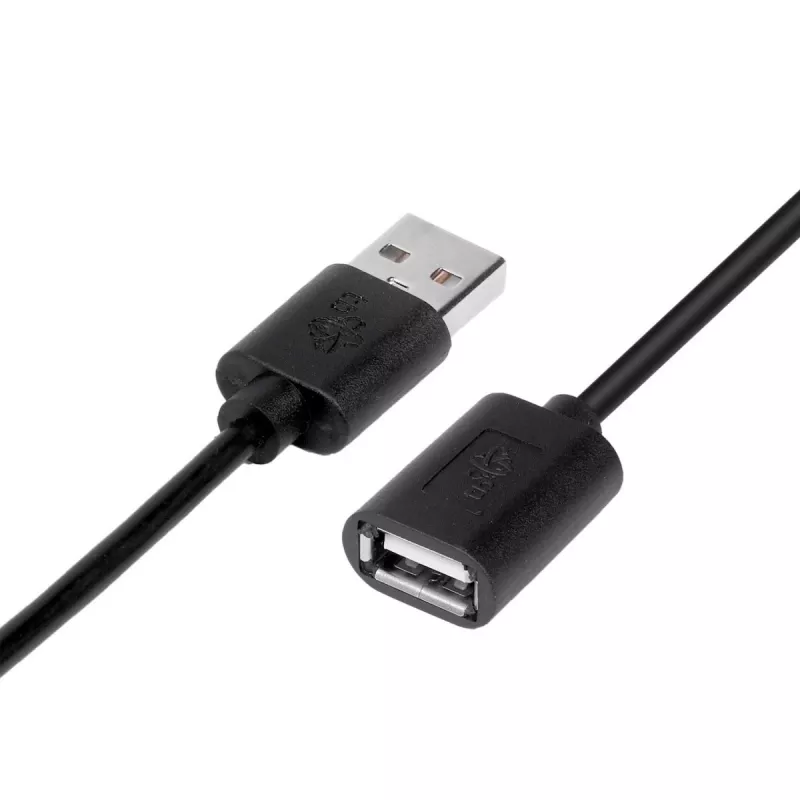 Cable alargador USB AM-AF 1,8 m negro