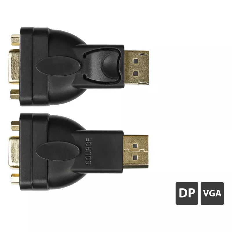 Adaptador DisplayPort macho a VGA hembra, 1920*1200 @60Hz, contactos dorados, Good Connections (DP-AD12)
