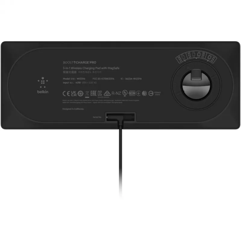 Cargador inalámbrico Belkin BOOST↑CHARGE PRO carga rápida negro
