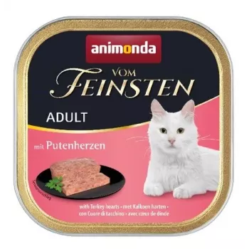 ANIMONDA Vom Feinsten Adult Turkey hearts - Comida húmeda para gatos - 100 g
