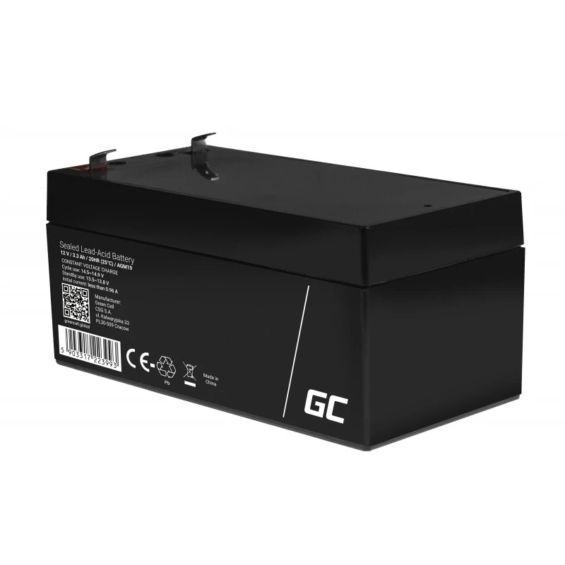 Batería para SAI Green Cell AGM19 plomo-ácido VRLA 12 V 3,3 Ah
