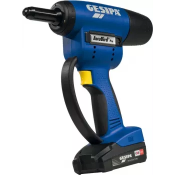 Remachadora de tuercas GESIPA AccuBird Pro CAS 13000N 18V 2,0Ah a batería, 13000 N de fuerza de tracción