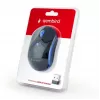 Ratón óptico inalámbrico Gembird MUSW-4B-03-B, RF, ambidiestro, 1600 DPI, 4 botones, a pilas, azul/negro