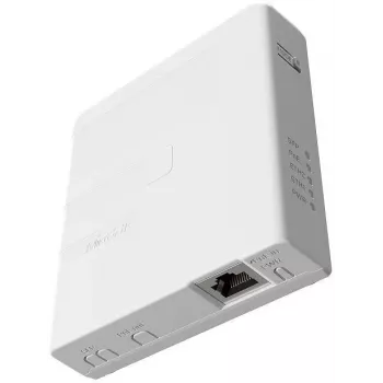 Inyector PoE MikroTik GPEN21 con soporte SFP, Gigabit Ethernet (10/100/1000 Mbit/s), 2 puertos RJ-45, blanco, entrada 12–57 V