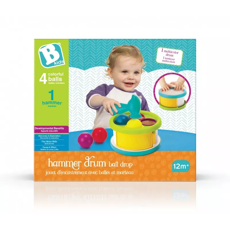 Juguete de martillo con bolas B-kids 1164883N con bolas de colores y sonidos musicales