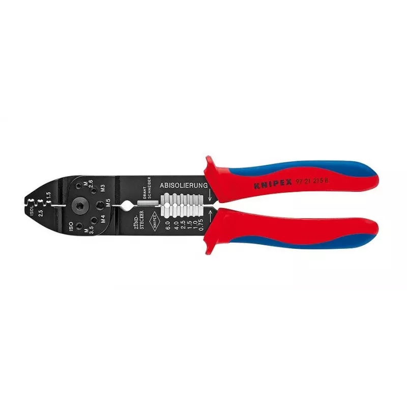 Knipex 97 21 215 B herramienta de crimpar negro, azul, rojo