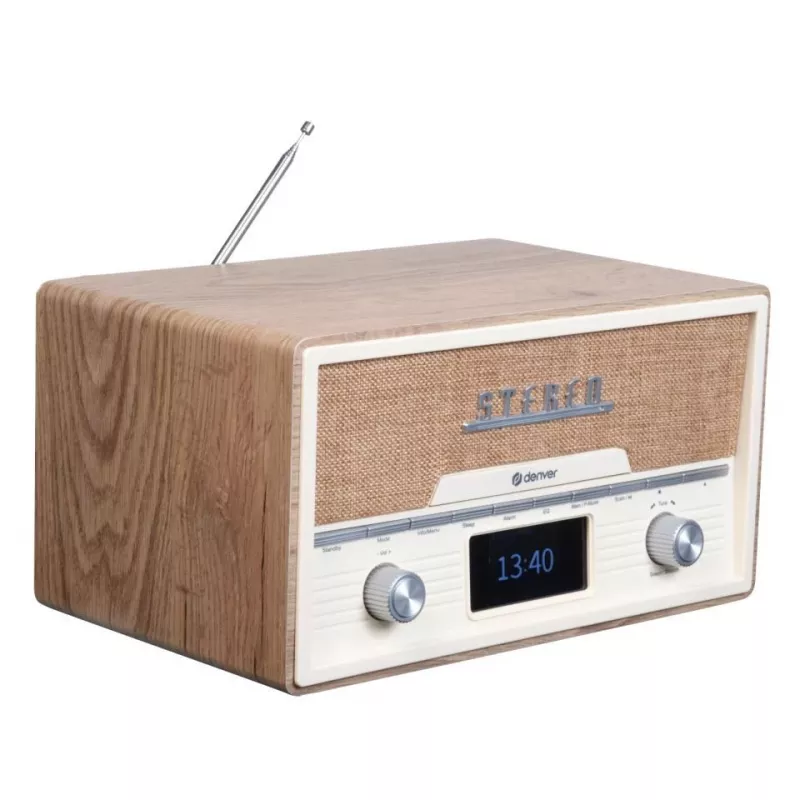 Reproductor de CD personal Denver MDA-525LW madera 10 W DAB+ FM