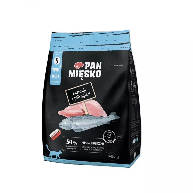 Pan Mięsko pienso para gatos pollo con trucha S, 400 g