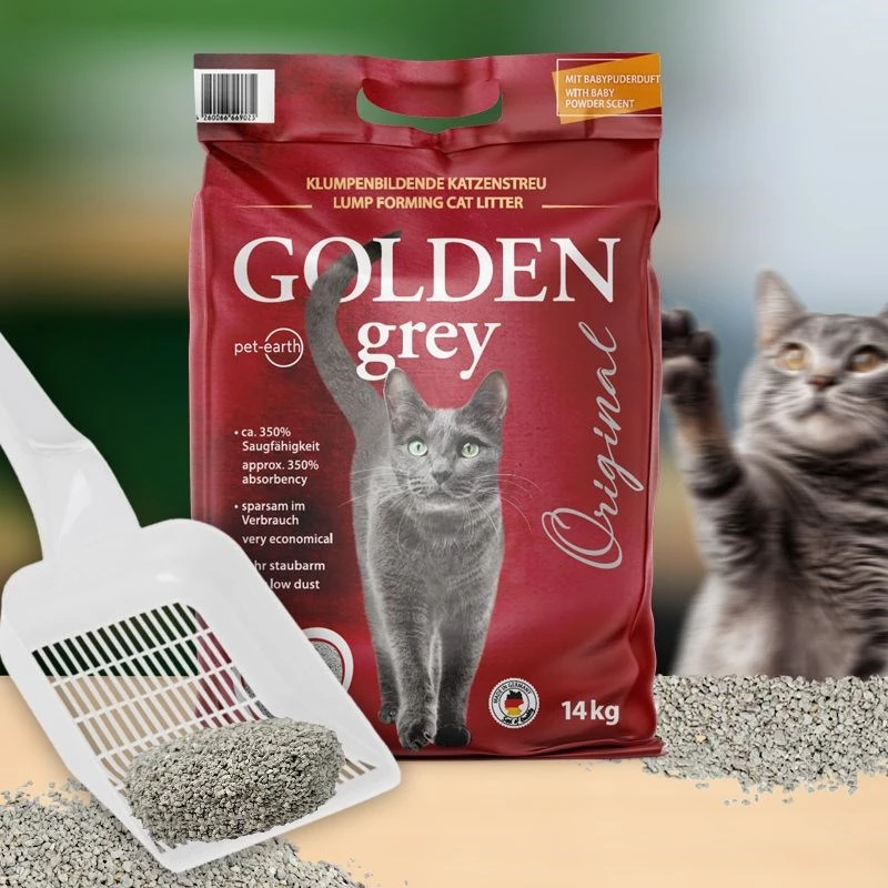 GOLDEN Grau Original - Arena para gatos de bentonita - 7 kg