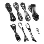 Kit de cables CableMod C-Series PRO ModMesh 12VHPWR para Corsair RM, RMi, RMx (etiqueta negra) – negro/blanco