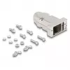 DeLOCK 67029 carcasa D-Sub para conector macho / hembra de 9 pines con alivio de tensión, aleación de zinc