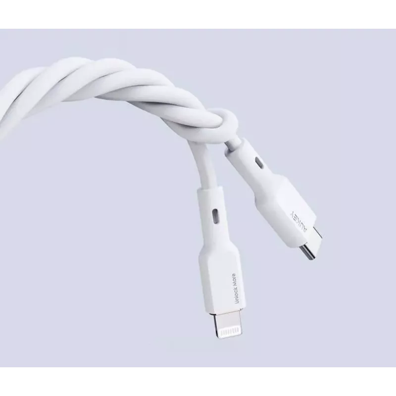 Cable de silicona blanco CB-SCL2 Lightning-USB-C USB Power Delivery USB-PD