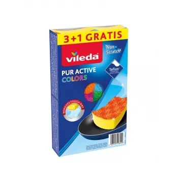 Esponja Vileda Pur Active Colors 4 uds.