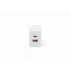 Cargador USB GaN de interior DIGITUS DA-10301 — 30W, 1× USB-C, 1× USB-A, 100–240V, blanco