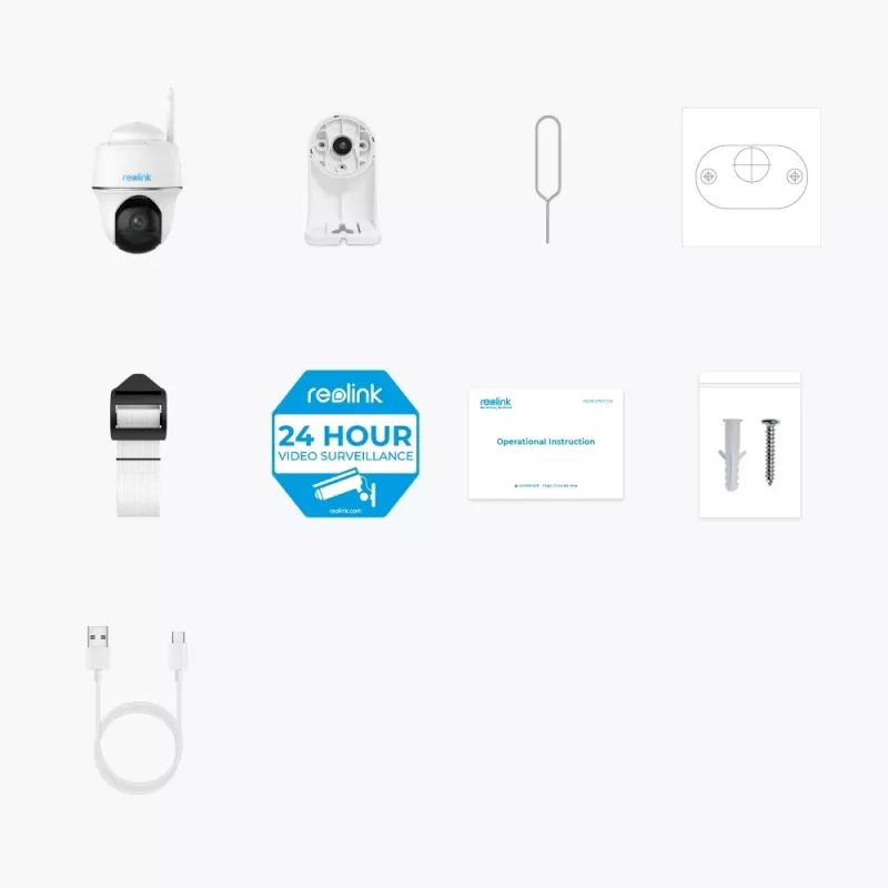 Cámara de vigilancia IP Reolink Argus B420 3MP exterior batería Wi‑Fi función de giro e inclinación, 5200 mAh, IP65, ángulo de visión 110°