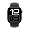 Watch Series 10 GPS + Cellular 42 mm Jet Black Aluminium carcasa con Black Sport Band - M/L