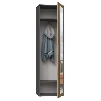Top e shop DUO SZAFA ANT/ART KP — 1 puerta, 2 estantes, 500×350×1800 mm