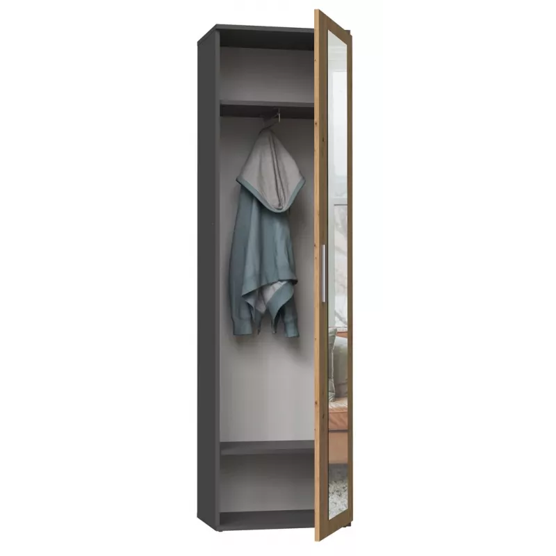 Top e shop DUO SZAFA ANT/ART KP — 1 puerta, 2 estantes, 500×350×1800 mm