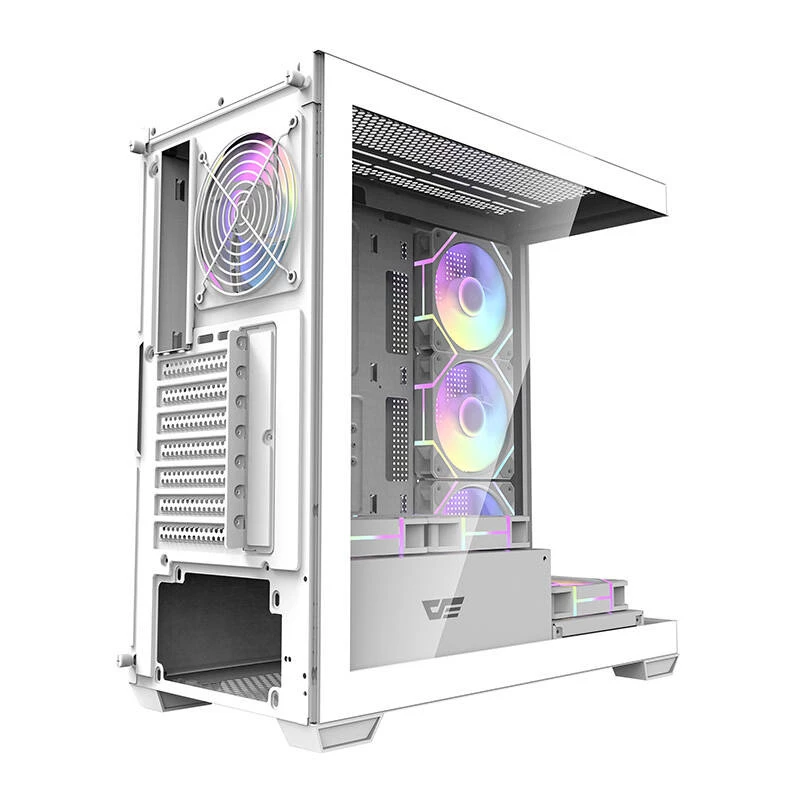 Caja de ordenador Darkflash DS900 (blanco) + 7 ventiladores ARGB