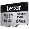 Tarjeta MicroSD Lexar 64 GB UHS-I Clase 3 SILVER PLUS