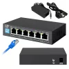 Switch no gestionado Extralink EUROS V2 4x 100Mb/s PoE/PoE+