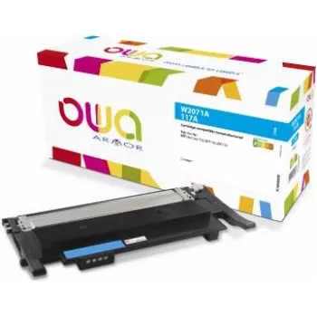 Tóner OWA Armor compatible con HP W2071A - 117A - 700 páginas - azul/cian