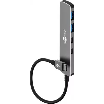 Goobay hub USB 4 puertos Slim USB-C a/USB-A 5 Gbit/s - conector USB 3.2> (79159)