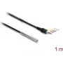 Cable de sensor/actuador DELOCK 91387, 1 m de longitud, conector macho, negro