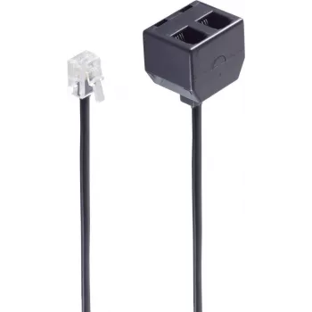 Cable telefónico ShiverPeaks BS71231-4, 0,1 m, negro