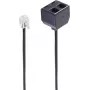 shiverpeaks BASIC-S BS71231-4 cable adaptador en Y para auricular de teléfono, RJ10 macho a 2x RJ10 hembra, 0,1 m, negro