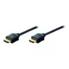 Assmann Cable de conexión HDMI High Speed, conector macho/macho Type-A, 10,0 m, con Ethernet, anteriormente HDMI 1.4, UL, negro, dorado (AK-330107-100-S)