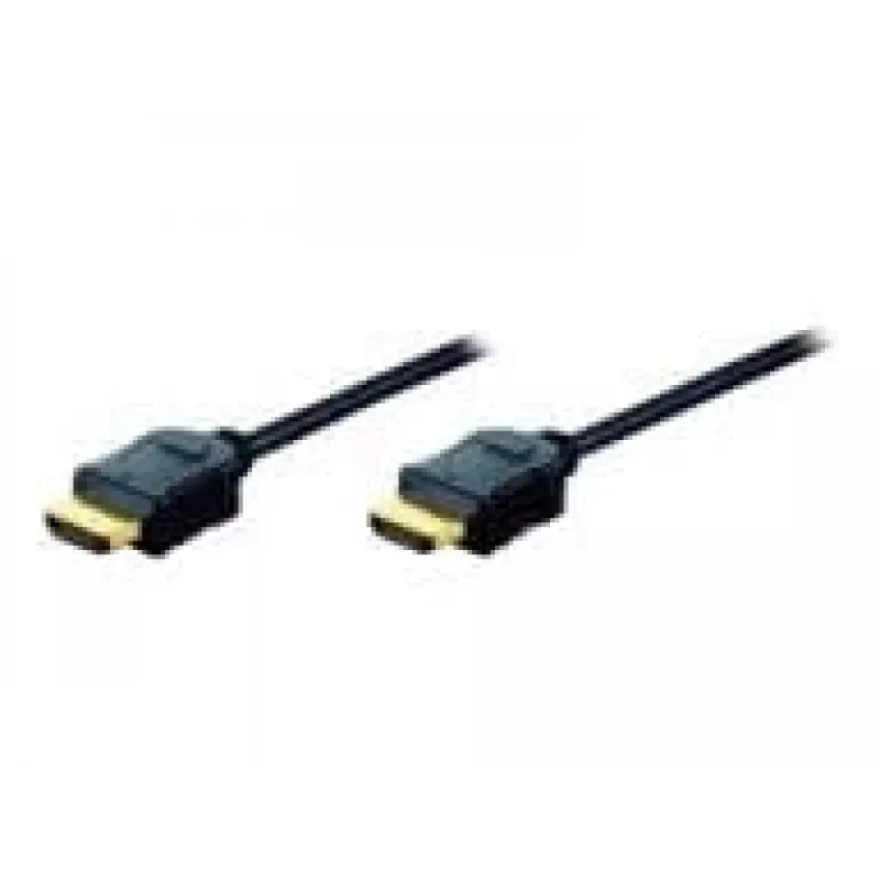 Assmann Cable de conexión HDMI High Speed, conector macho/macho Type-A, 10,0 m, con Ethernet, anteriormente HDMI 1.4, UL, negro, dorado (AK-330107-100-S)