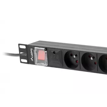 Regleta de enchufes Lanberg PDU-08E-0200-BK