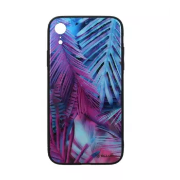 Protector de pantalla Tellur Cover Glass Print para iPhone XR con diseño de palmera impreso