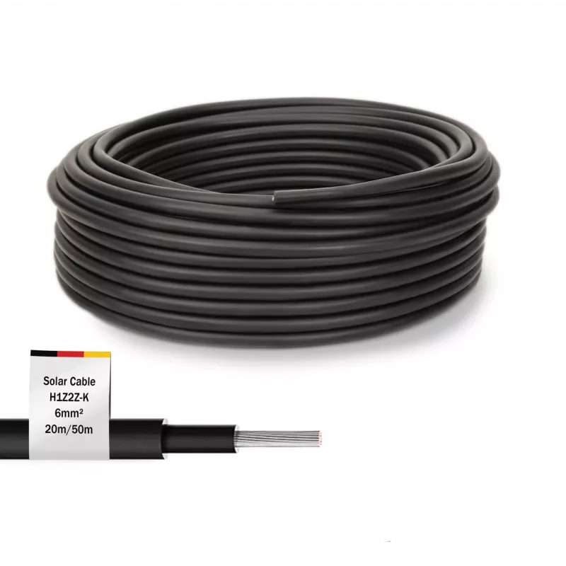 Cable Digitus DK-SCIC6B-0200 20 m 6 mm² negro resistente a los rayos UV 1500 V DC
