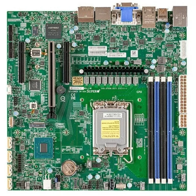 Placa base SUPERMICRO X13SAZ-F (envase de venta al por menor) (MBD-X13SAZ-F-O)