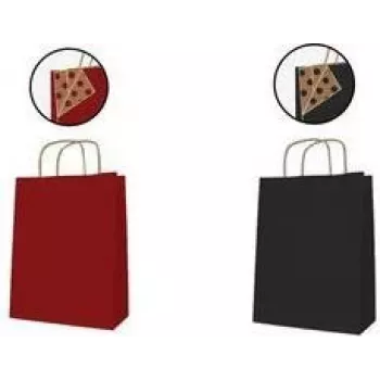 Bolsa de regalo de papel agipa 101647 240×310 mm roja papel kraft con asa de cordón