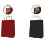 Bolsa de regalo de papel agipa 101647 240×310 mm roja papel kraft con asa de cordón