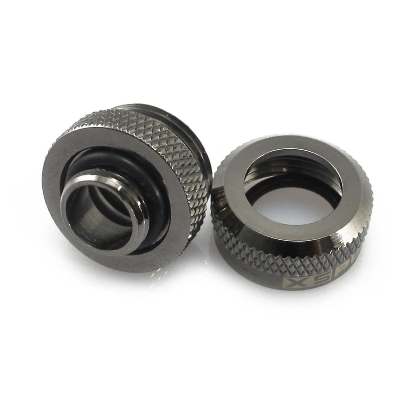 Conector XSPC G1/4 a tubo rígido de 14 mm, negro cromado - 8 uds.