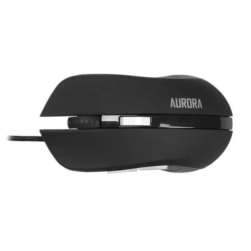 iBox Aurora A-1 IMOGS9031 ratón gaming óptico con cable, 2400 DPI, USB Type-A, RGB, para diestros, negro