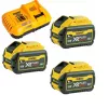 Set de batería y cargador DeWalt DCB118X3 — batería Li-Ion 9 Ah con cargador