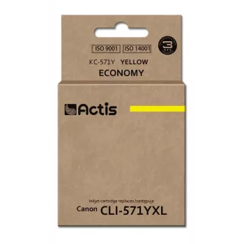 Tinta Actis KC-571Y (sustituto de Canon CLI-571Y; estándar; 12 ml; amarillo)