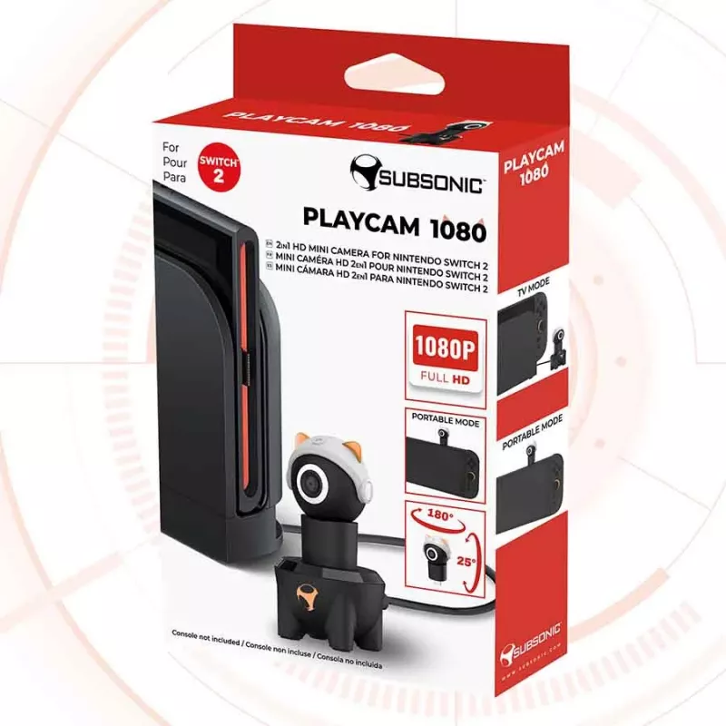 Cámara mini HD 2 en 1 Subsonic Playcam 1080 para Nintendo Switch 2 roja