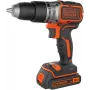 Taladro con empuñadura de pistola Black & Decker BCD383D2XK-QW 18 V, 2 Ah x2, portabrocas de 13 mm, naranja