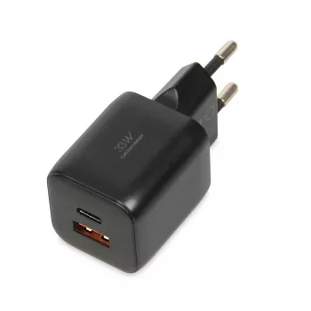 Fuente de alimentación externa IBOX ILUC42B 12 V 2 A, 33 W, USB-A + USB-C PD3.0, QuickCharge 3.0, universal