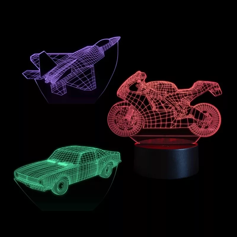 Lámpara LED decorativa para vehículos MANTA SNL121RGB luz RGB 3D para coches y motos