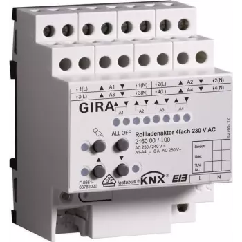 Actuador GIRA 216000 KNX/EIB actuador de persiana 4 canales 230VAC REG (216000)