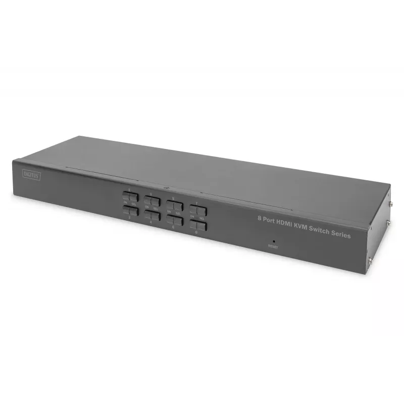 Conmutador KVM HDMI de 8 puertos Digitus USB 4K Ultra HD